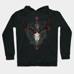 Deer Skull Beetle Totem Hoodie